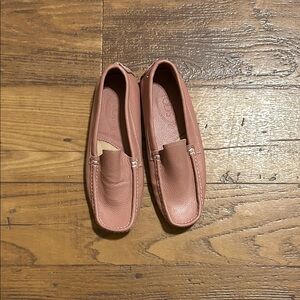 TOD’S Pink Leather Driving Loafers Size 35 – Worn Sole